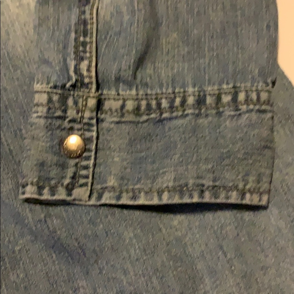 Calvin Klein long sleeve button down jean shirt L - Picture 3 of 8